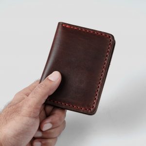 Folding Card Holder Wallet- Dark Chocolate